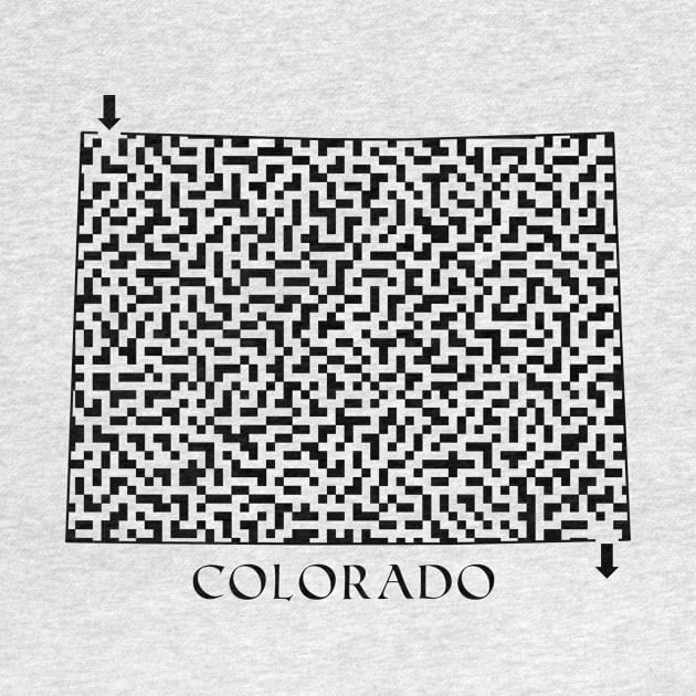 Colorado State Outline Maze & Labyrinth by gorff